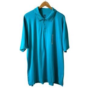 R&R Casual New Men’s Short Sleeve Polo Shirt Torquiose Size XL